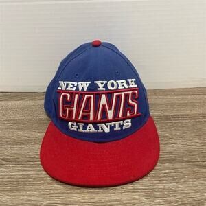 New York Giants NFL Snapback Cap Blue/Red Two-Tone Size 7 1/8